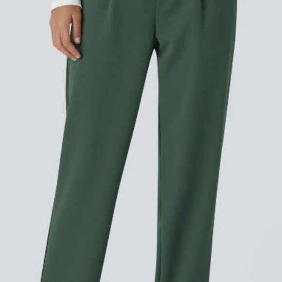 High Waisted Side Pocket Solid Work Tapered Pants - Picture 9 of 11